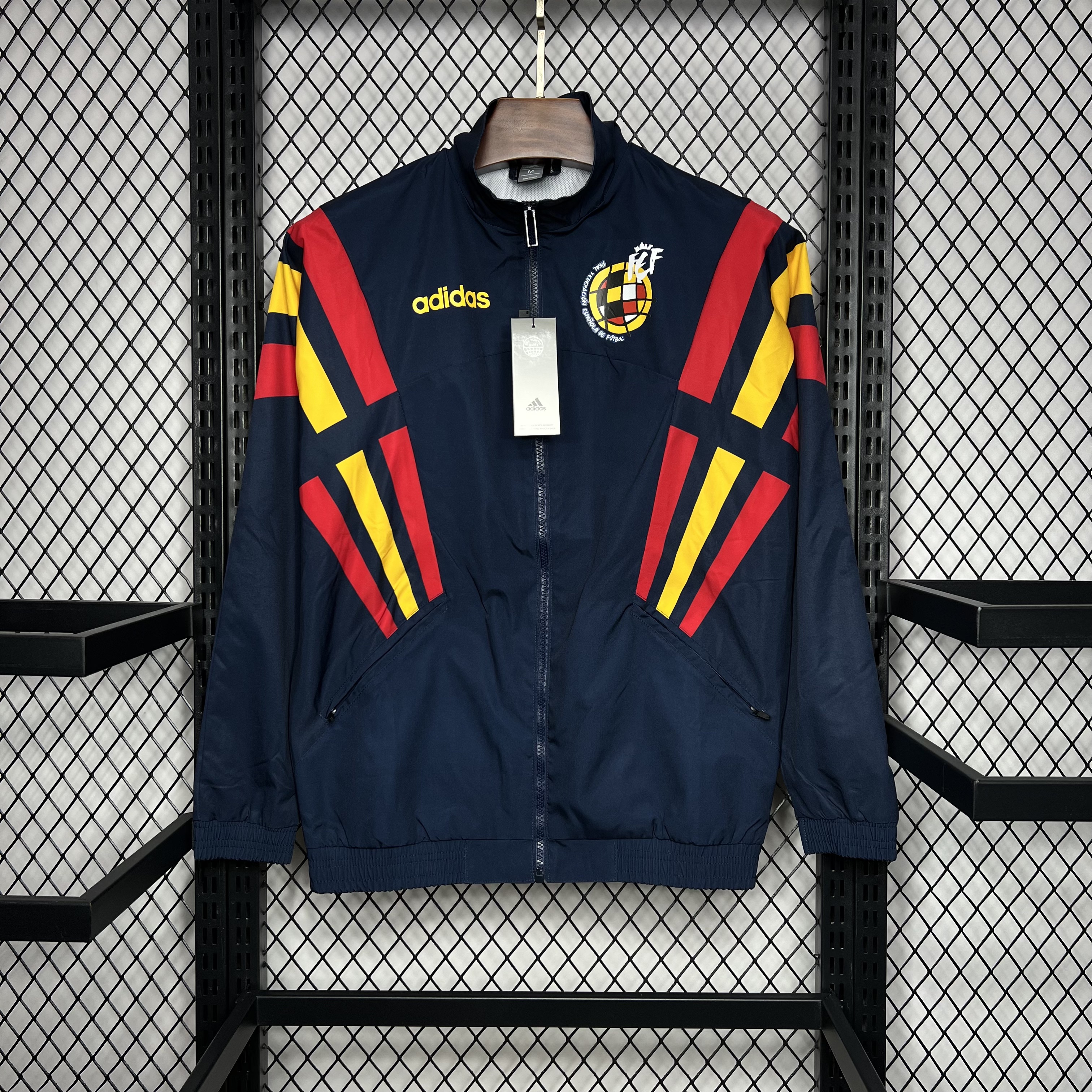 Higojerseys-Spain 2024 Retro Style Player Windbreaker Jacket - Deep Blue