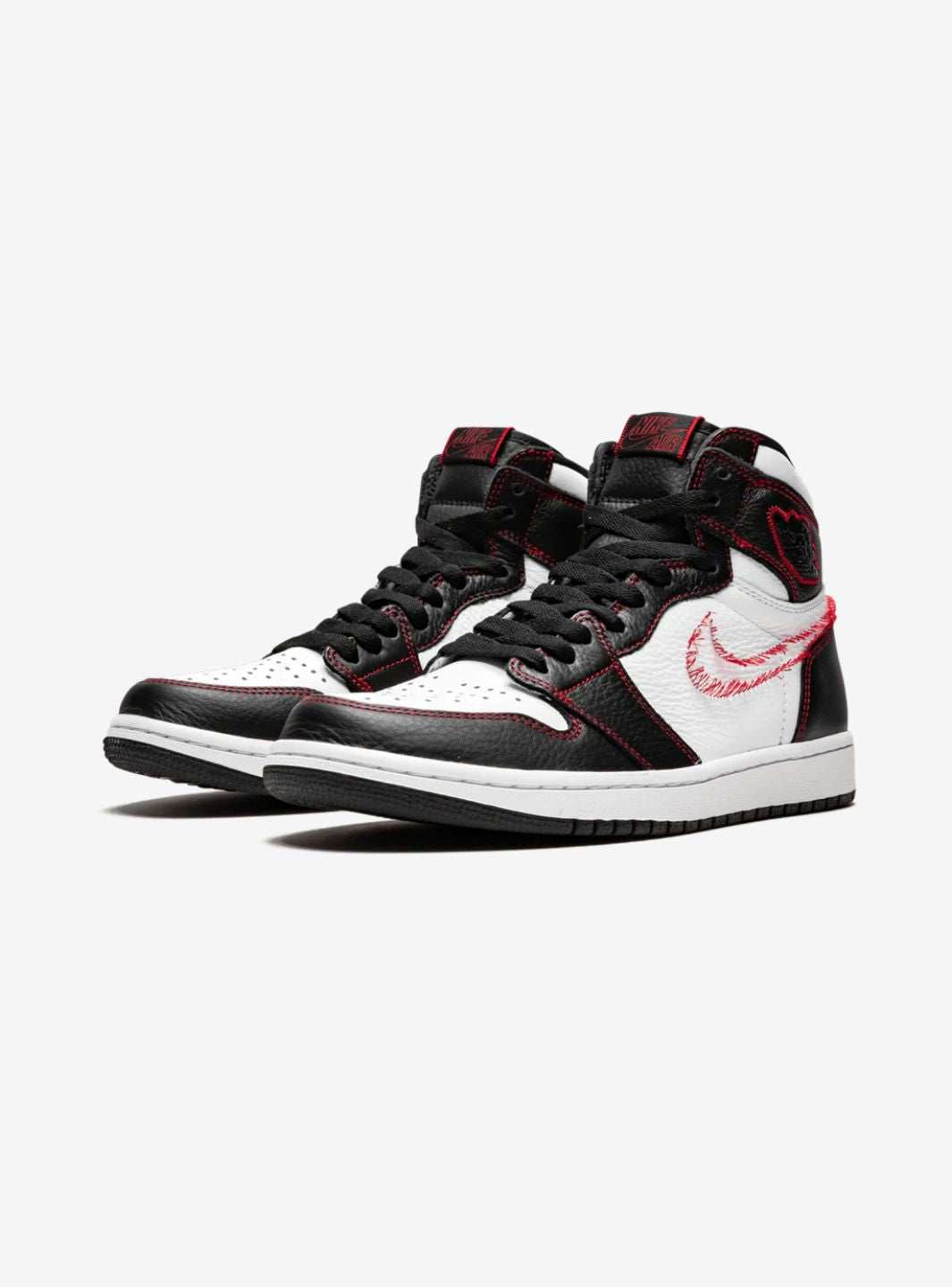 Air Jordan 1 Retro High Defiant White Black Gym Red、JORDAN、Cacoeks
