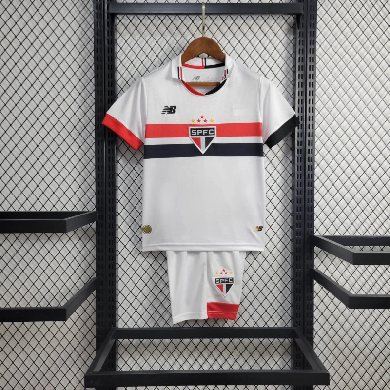 ManixJersey.com | Sao Paulo 2024 Home Stadium Kids Kit -Customize Name, Number and Patch | Worldwide Shipping