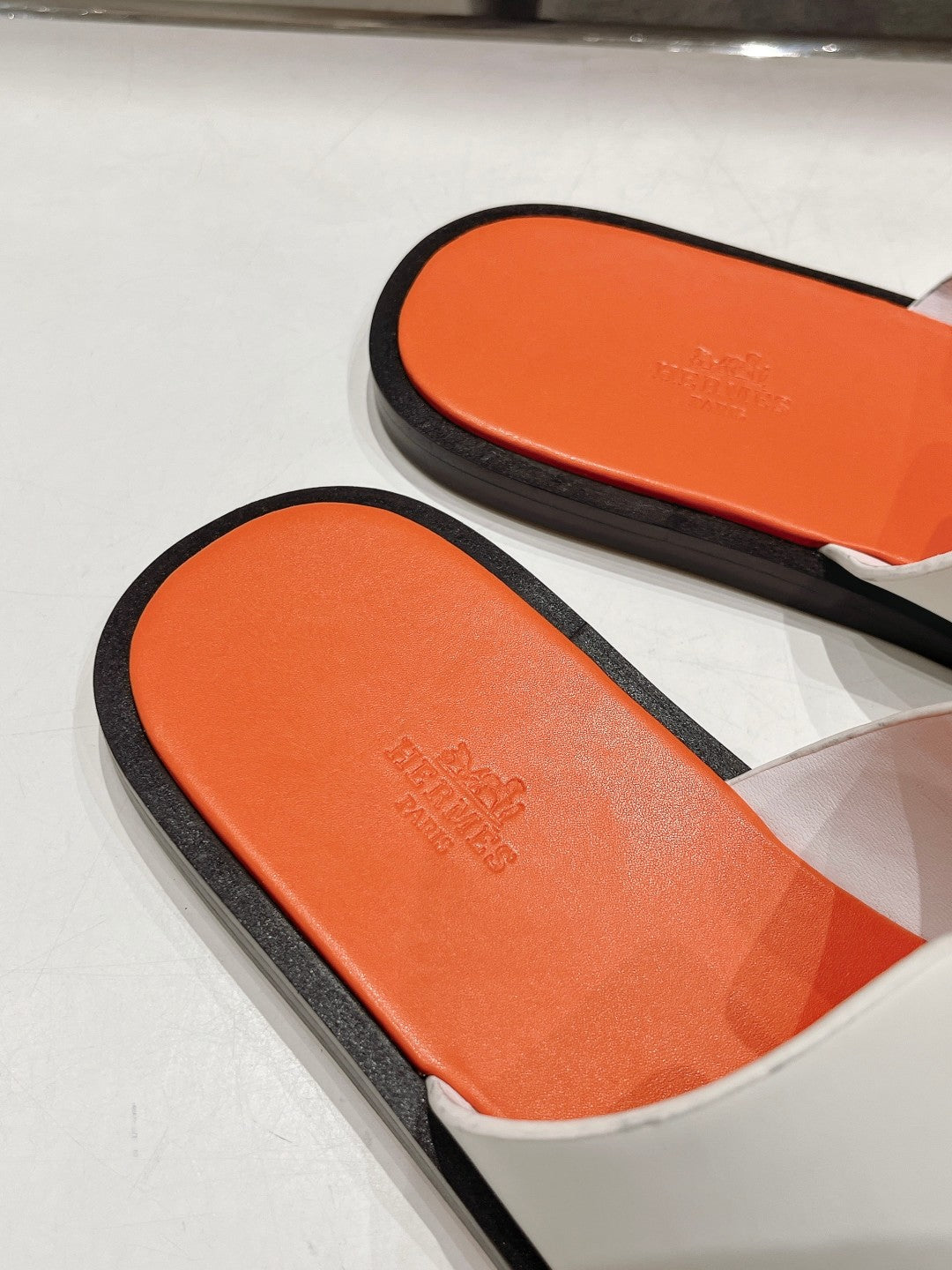 IZMIR SANDAL LIGHT ORANGE MIX WHITE LAMBSKIN、mysite、Cacoeks