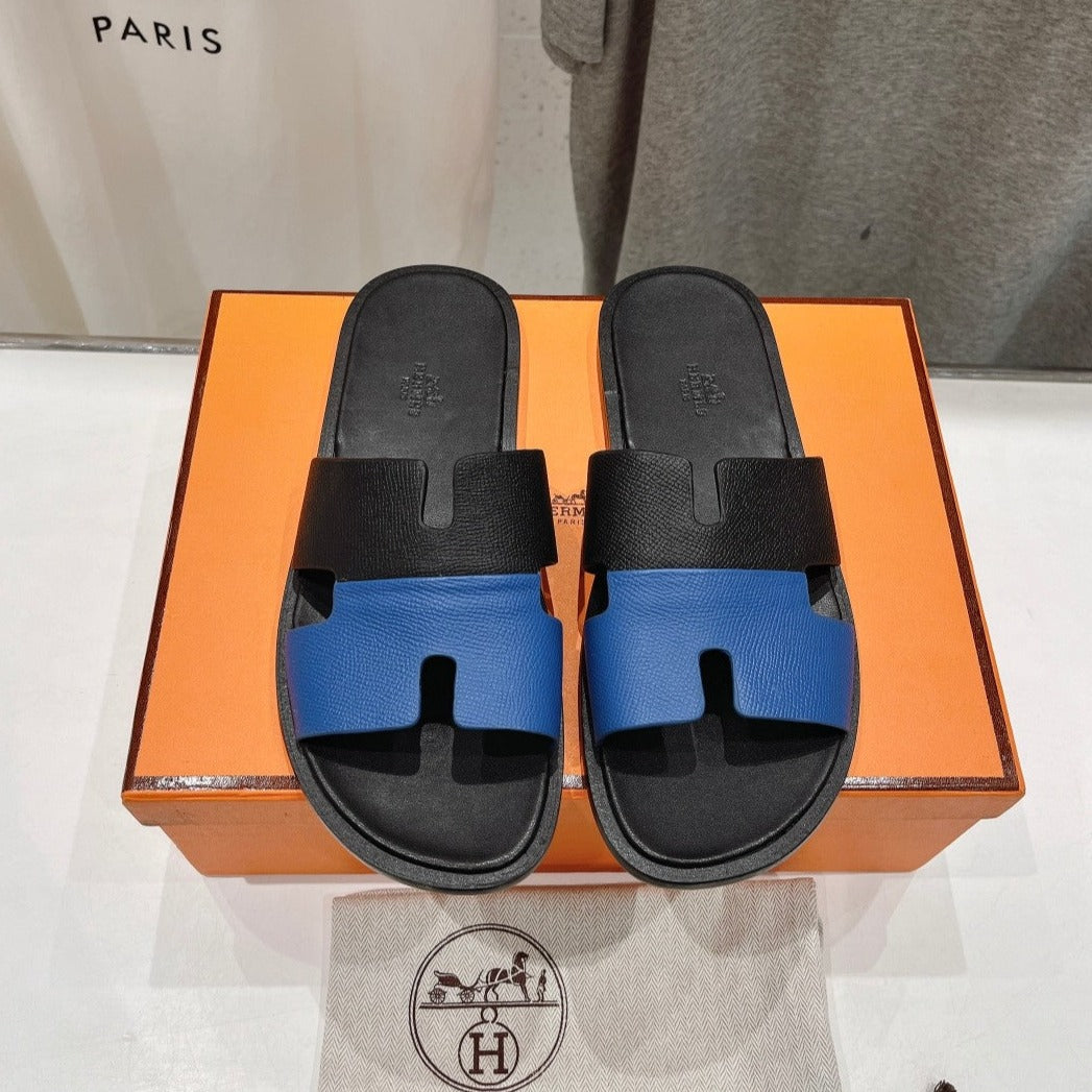 IZMIR SANDAL BLACK MIX COBALT LAMBSKIN、mysite、Cacoeks