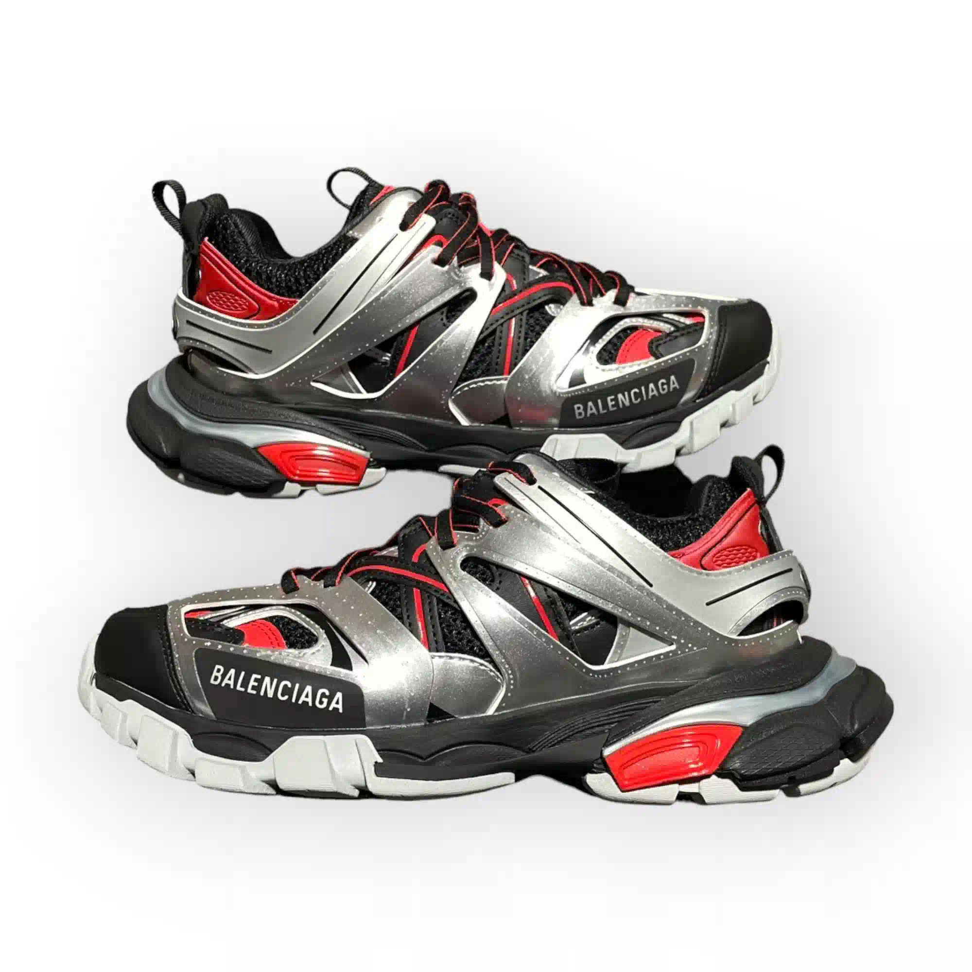 Balenciaga Track Sneaker In Black Red Silver、mysite、Cacoeks