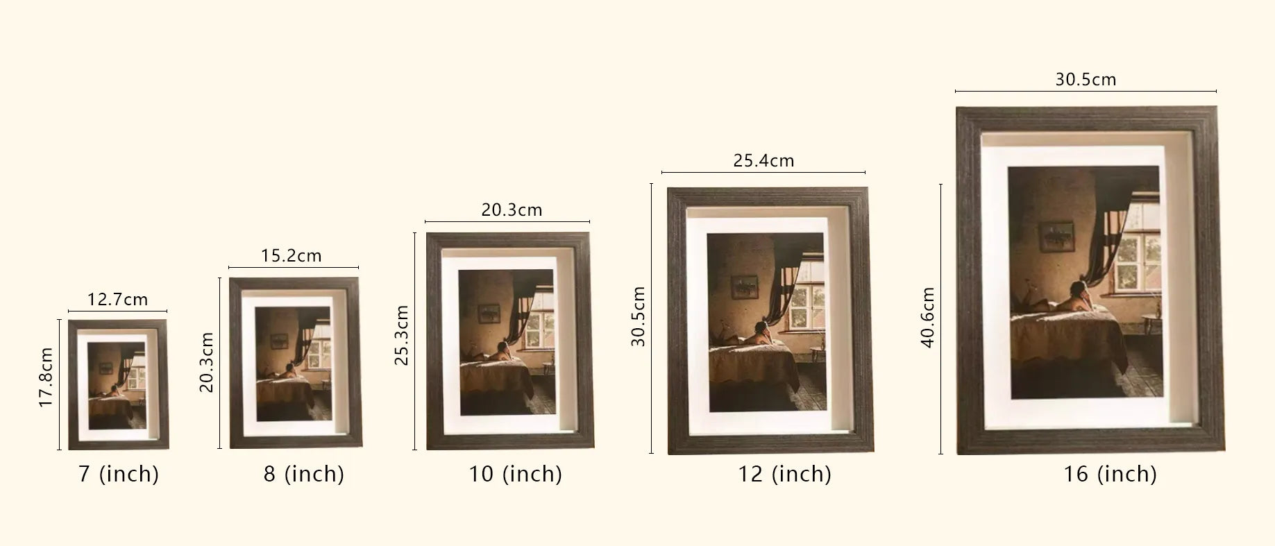 Custom 3D Wool Needle Felted Pet Portrait with Wooden Frame size