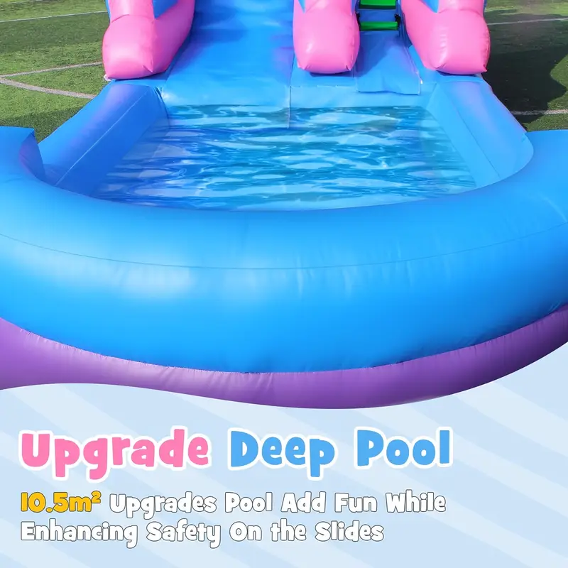 26ft water slide 100 pvc commercial bounce house water slide pool suitable for backyard park or commercial use details 3
