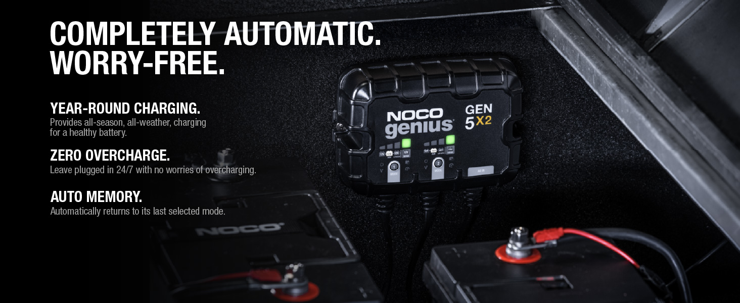 GEN5X2, 2-Bank, 10-Amp Fully-Automatic Smart Marine Charger, 12V Onboard Battery Charger