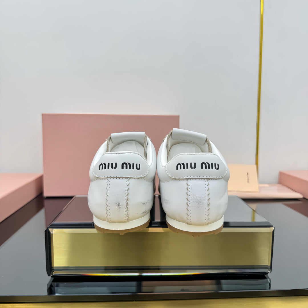 PLUME NAPPA SNEAKERS IN WHITE CALFSKIN、mysite、Cacoeks