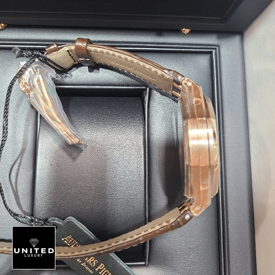 Audemars Piguet Royal Oak Chocholate Leather Bracelet Replica in the box