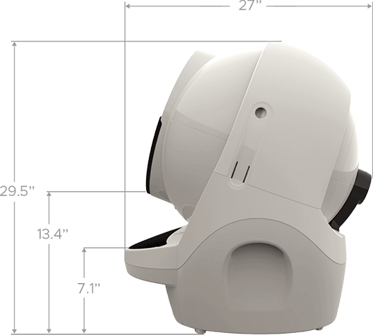 Litter-Robot 3 side tech specs