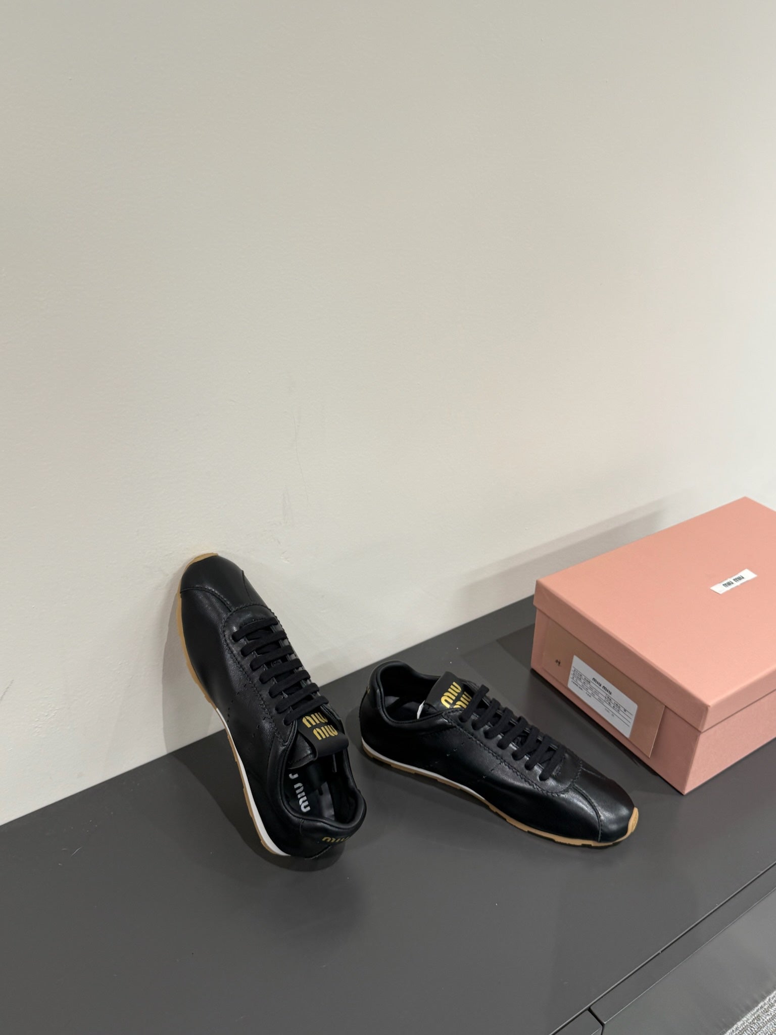 PLUME NAPPA SNEAKERS IN BLACK LAMBSKIN、mysite、Cacoeks