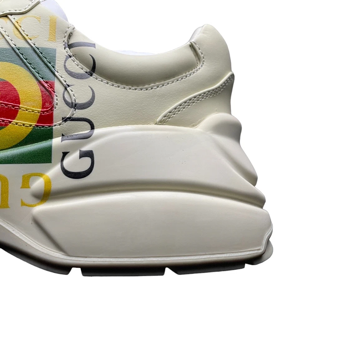 Gucci Rhyton Gucci Logo Leather Sneaker Off White、mysite、Cacoeks