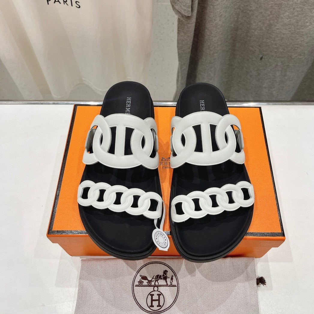EXTRA SANDAL BLACK MIX WHITE CALFSKIN、mysite、Cacoeks