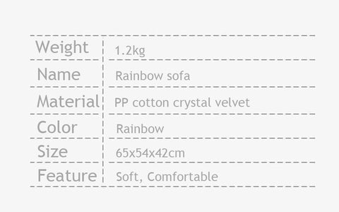 Rainbow Cat Bed Soft Comfortable Skin-friendly Pet Sofa