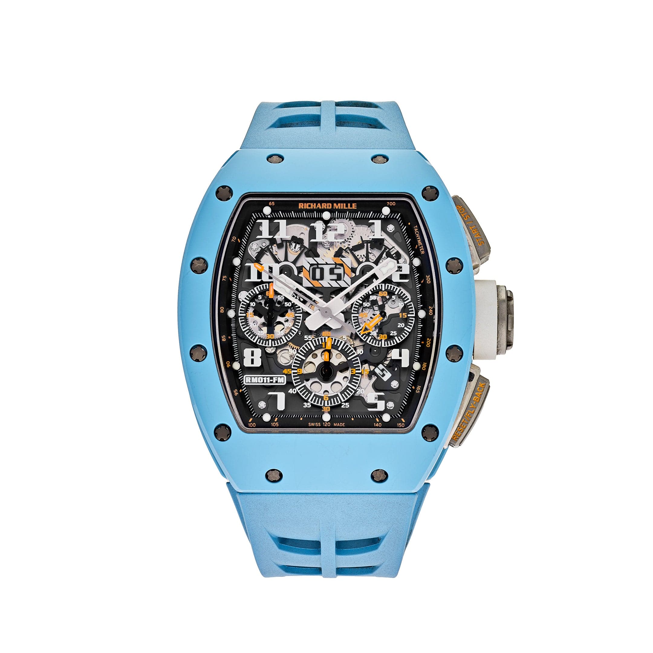Superclone Richard Mille RM 011 Baby Blue Ceramic Felipe Massa Last Edition-fasswatch