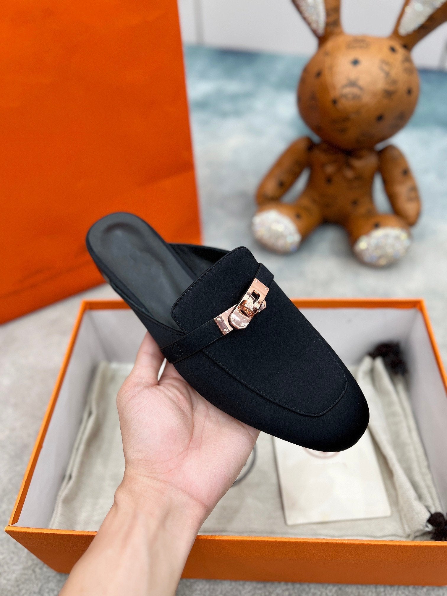 0Z Mule Black Silk Thick Cloth/Sheepskin、mysite、Cacoeks