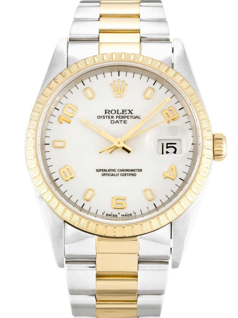 Replica Rolex Oyster Perpetual Date 34mm White Dial 15223-fasswatch