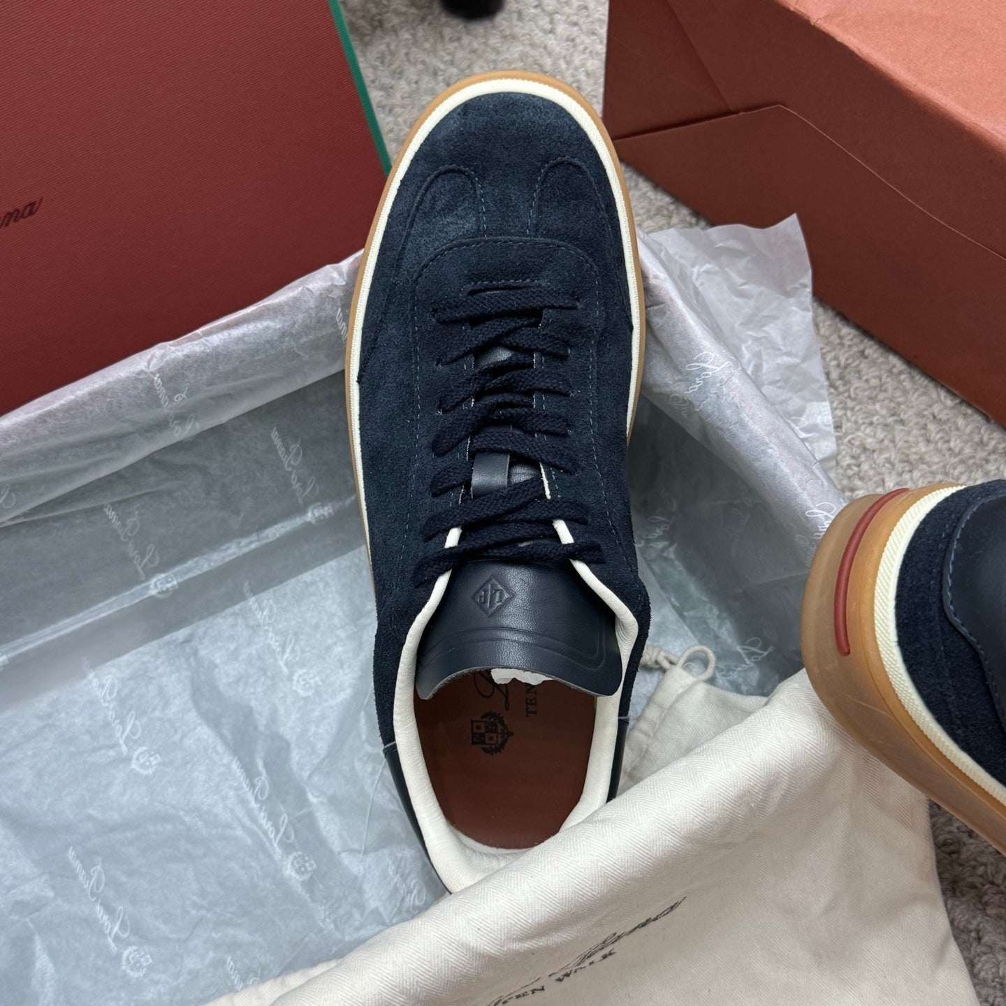 LP TENNIS WALK SNEAKERS IN NAVY BLUE SUEDE 384718、mysite、Cacoeks