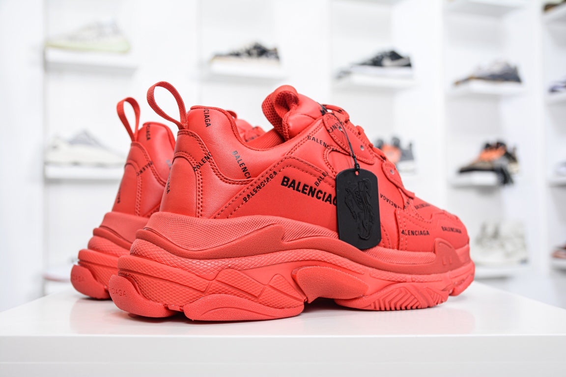 Balenciaga Triple S Sneaker All Over Logo Red、mysite、Cacoeks