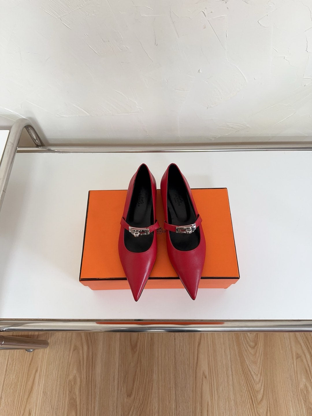KIARA FLAT PUMP IN RUBY RED CALFSKIN、mysite、Cacoeks