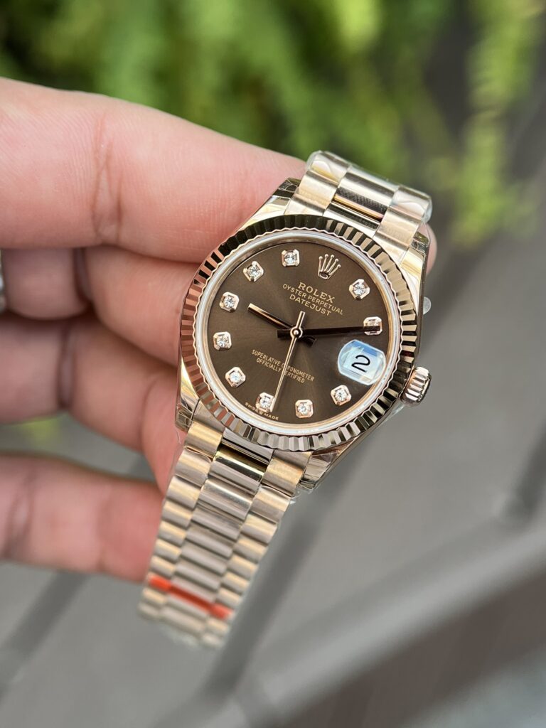 Đồng Hồ Rolex DateJust Nữ Mặt Số Chocolate Replica BP Factory 31mm (5)