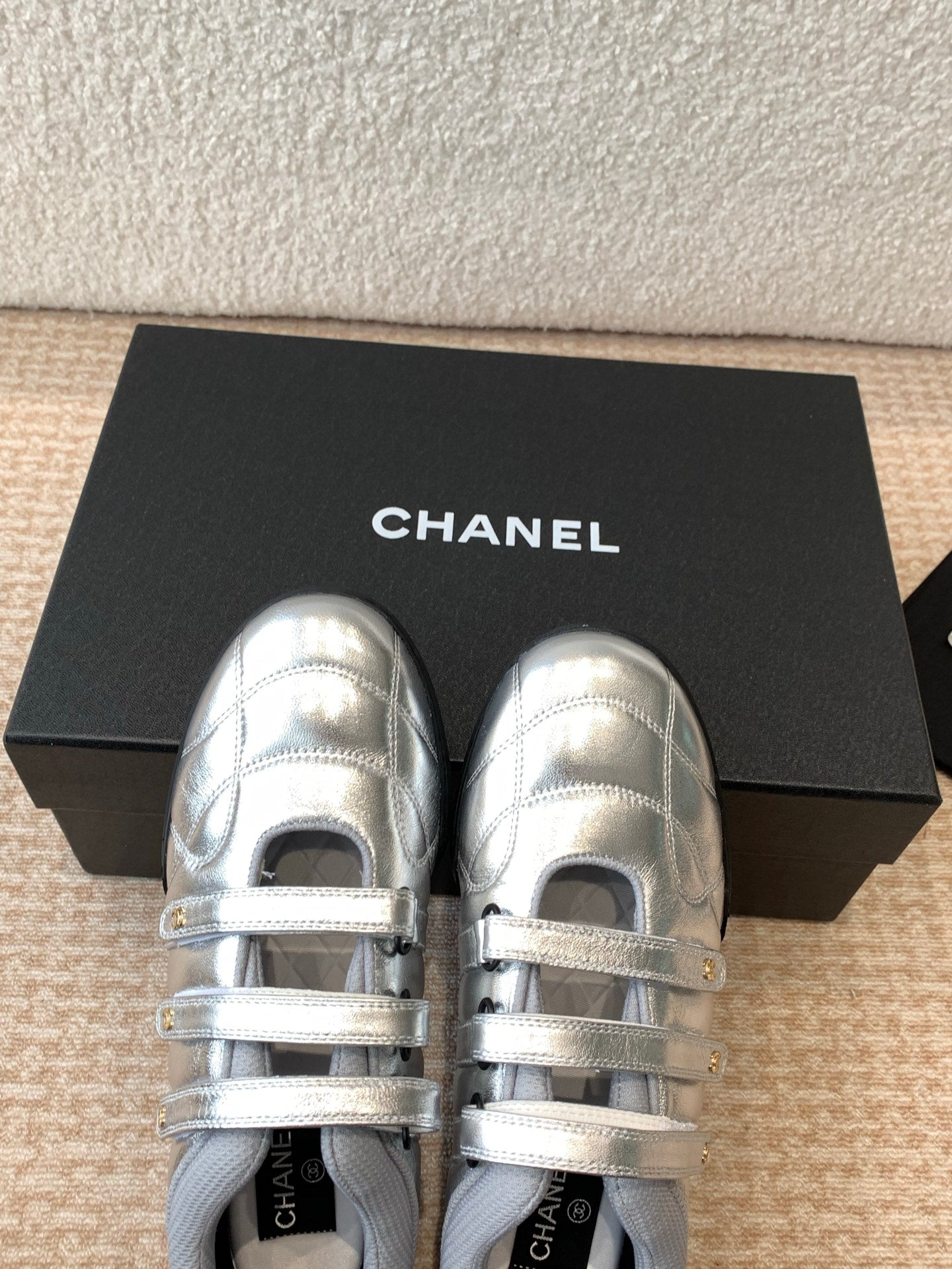 MARY JANE SNEAKERS IN SILVER LAMBSKIN、mysite、Cacoeks