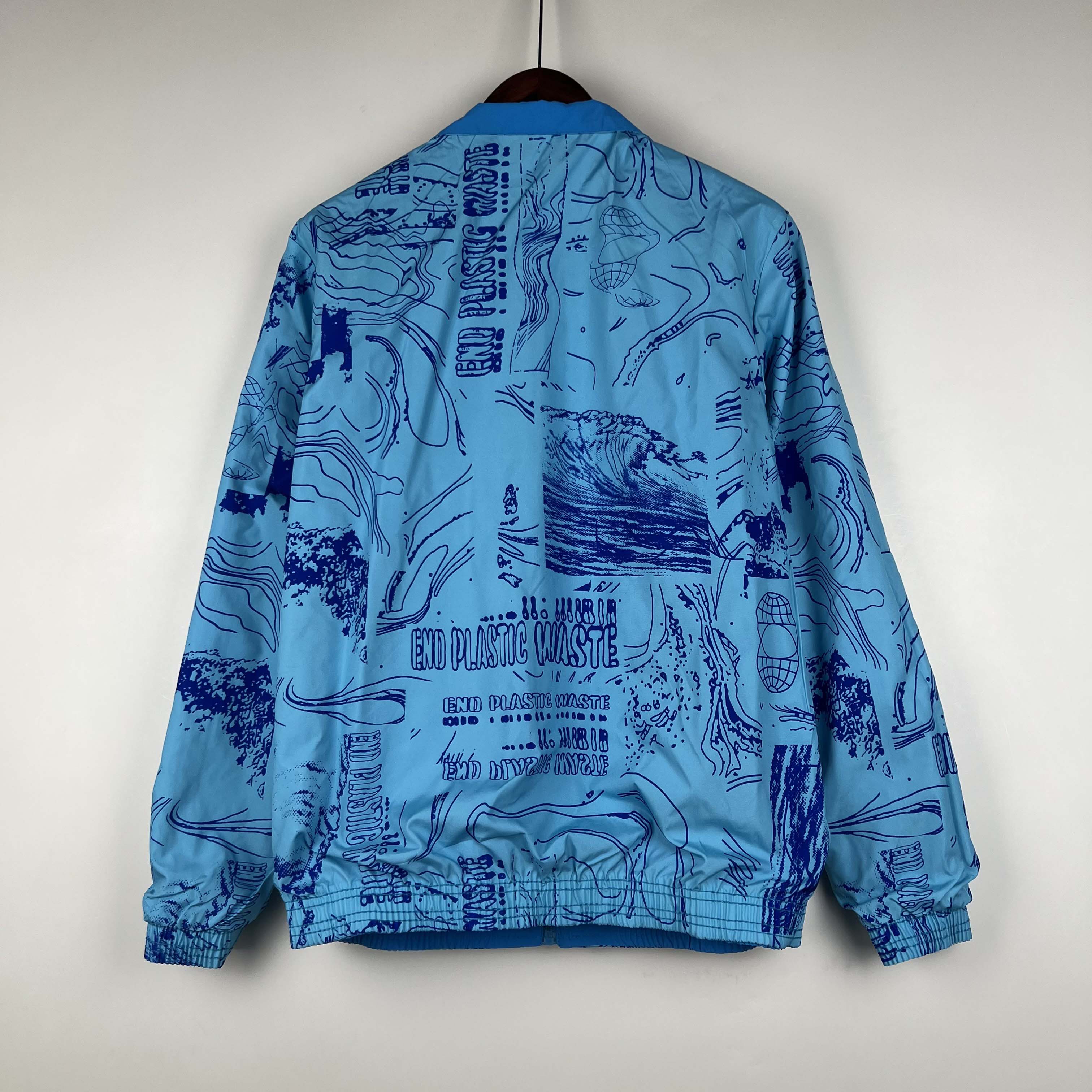 2023-2024 Juventus Reversible Windbreaker Blue Soccer Jersey 1:1 Thai Quality:football jersey mysite: unitedjerseyfootball 邓江浪:football