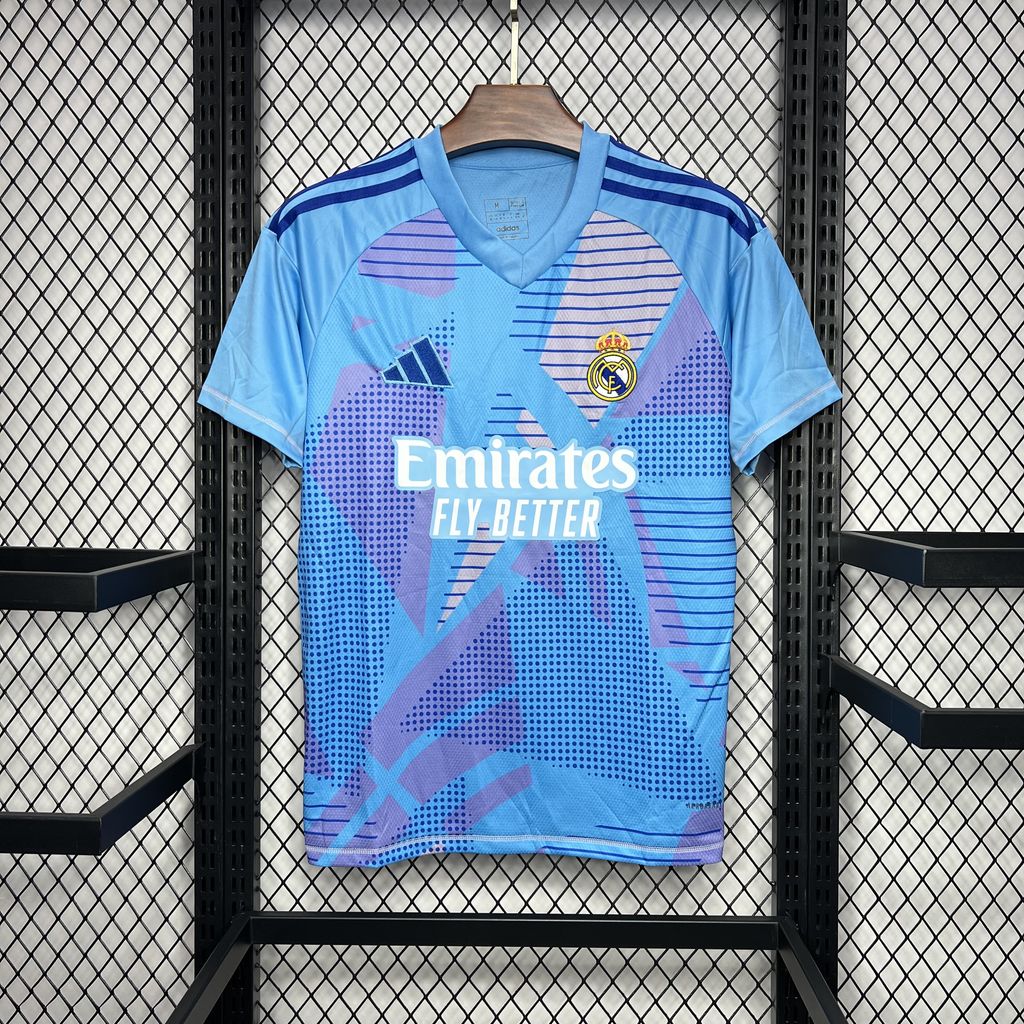JerseysGala.com | Real Madrid 24-25 Blue Goalkeeper Jersey - Fans Version -Customize Name, Number and Patch | Worldwide Shipping