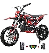 X-PRO 50cc Dirt Bike Gas Dirt Bike Pit Bikes Dirt Pitbike with Gloves, Goggle and Face Mask