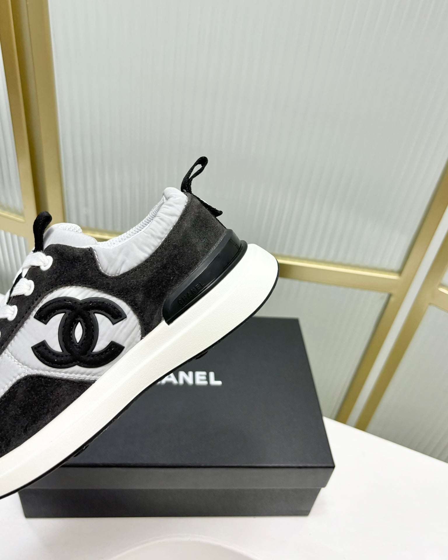 SNEAKER IN BLACK MIX GREY SUEDE、mysite、Cacoeks