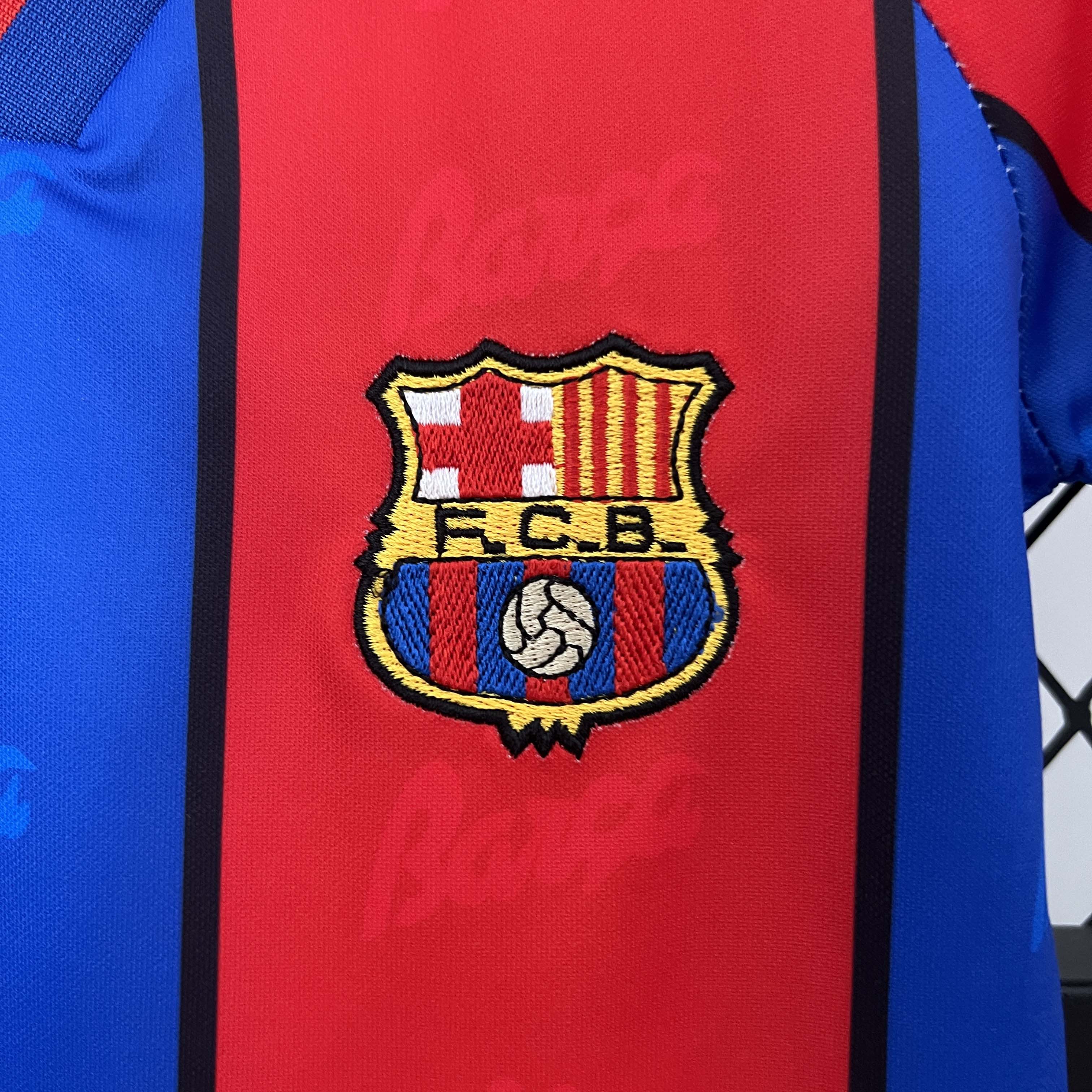 1996/1997 Retro Barcelona Home Football Shirt 1:1 Thai Quality Kids Size:football jersey mysite: unitedjerseyfootball 邓江浪:football
