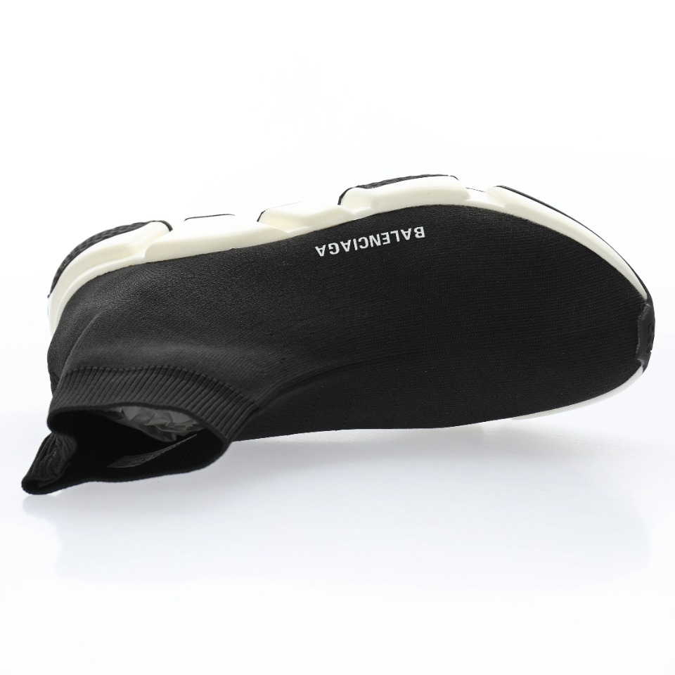 Balenciaga Speed Recycled Knit Sneaker in Black White、mysite、Cacoeks