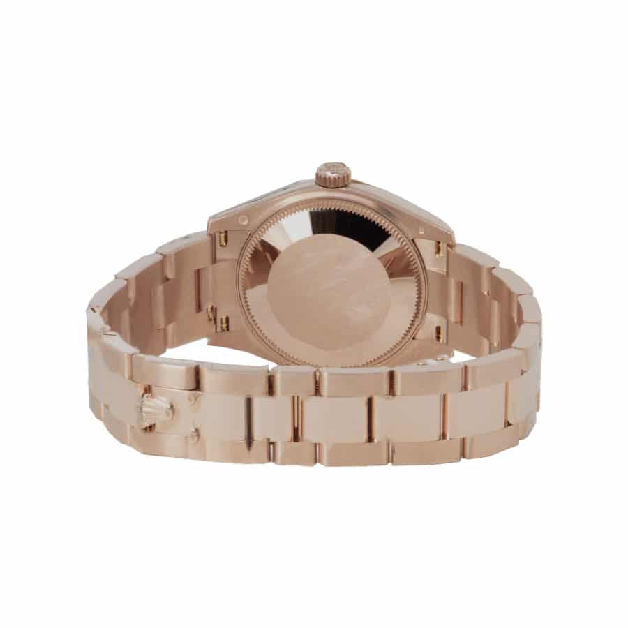 rolex datejust 278245 everose gold automatic mother pearl set with diamond dial oyster r2