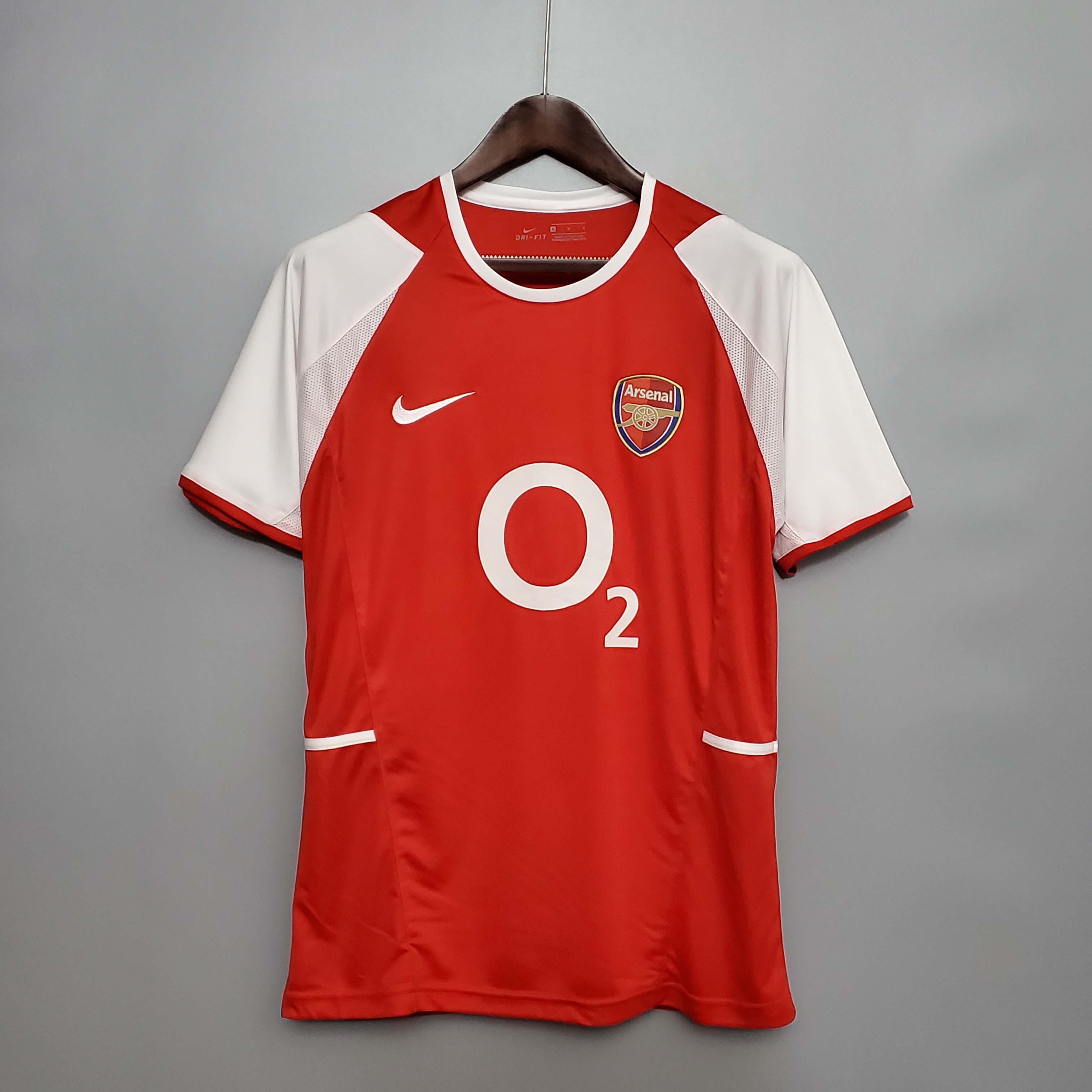 2002/2004 Retro Arsenal Home Football Shirt 1:1 Thai Quality:football jersey mysite: unitedjerseyfootball 邓江浪:football
