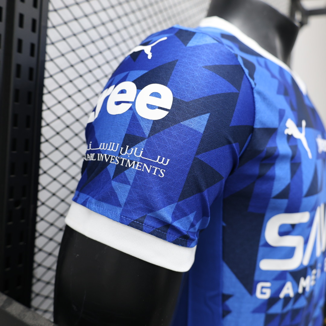 JerseysGala.com | Al Hilal Riyadh Crescent 24-25 Home Stadium Jersey With Chest Advertisement - Player Version -Customize Name, Number and Patch | Worldwide Shipping