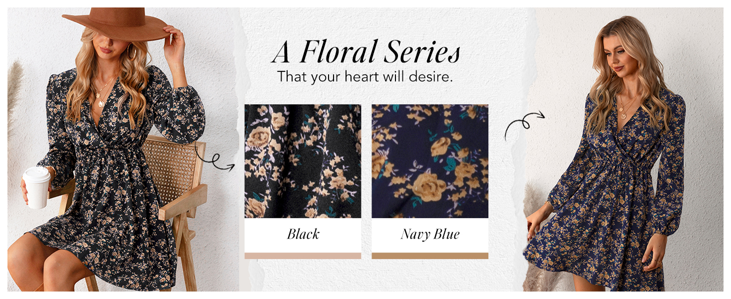 the similar floral fall dress