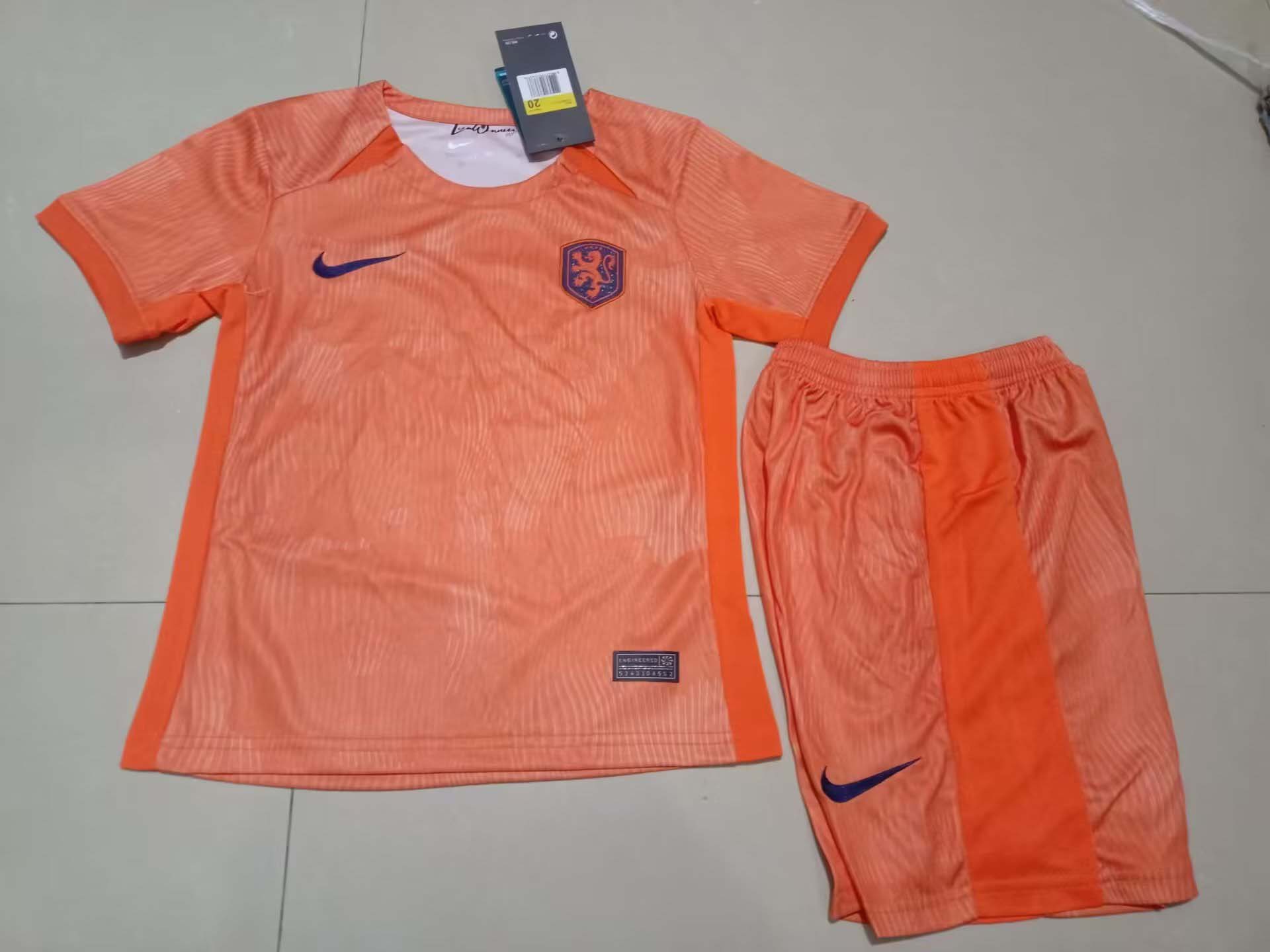2023 Netherlands Home Football Shirt Kids Size Suit-mysite Custom Football Kit- Nextkits