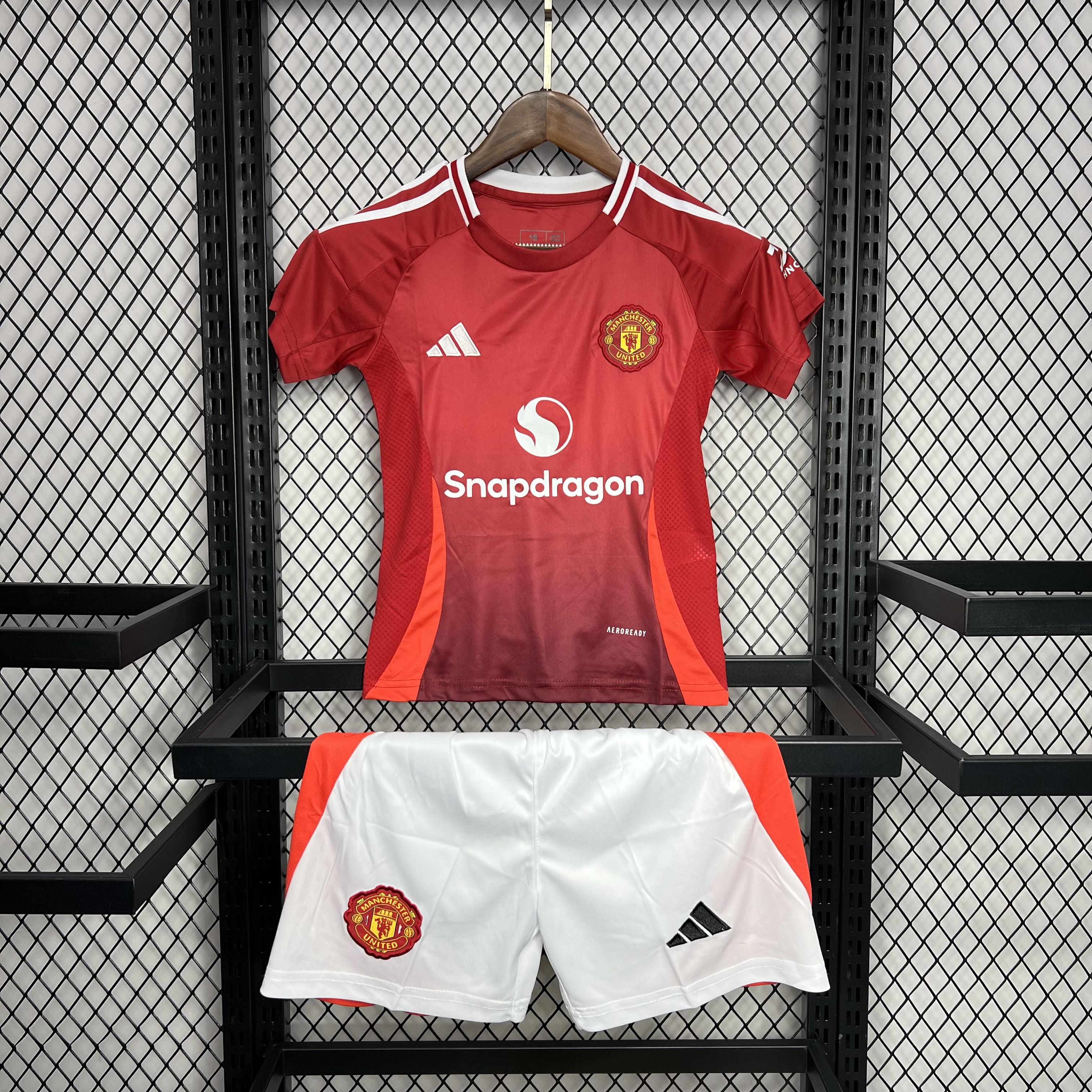 JerseysGala.com | Manchester United 24-25 Home Stadium Kids Kit -Customize Name, Number and Patch | Worldwide Shipping