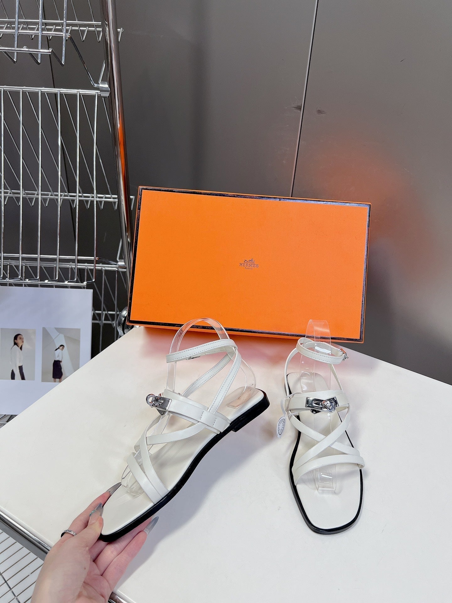 JUNE SANDAL WHITE CALFSKIN、mysite、Cacoeks