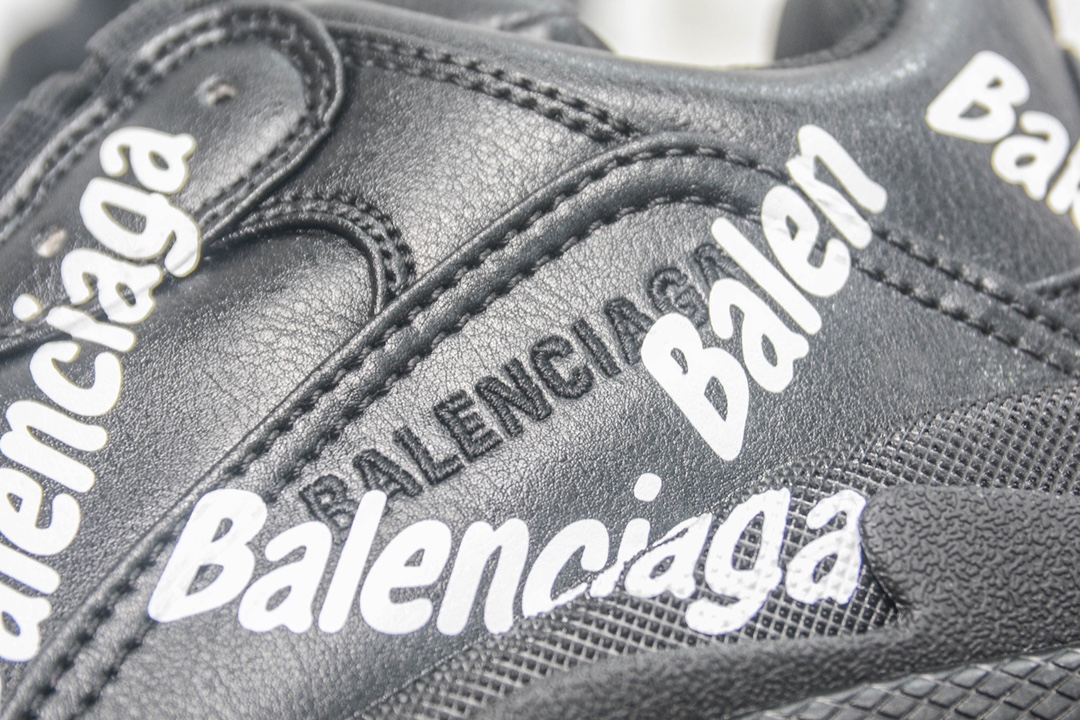 Balenciaga Triple S Logotype Sneaker in Black、mysite、Cacoeks