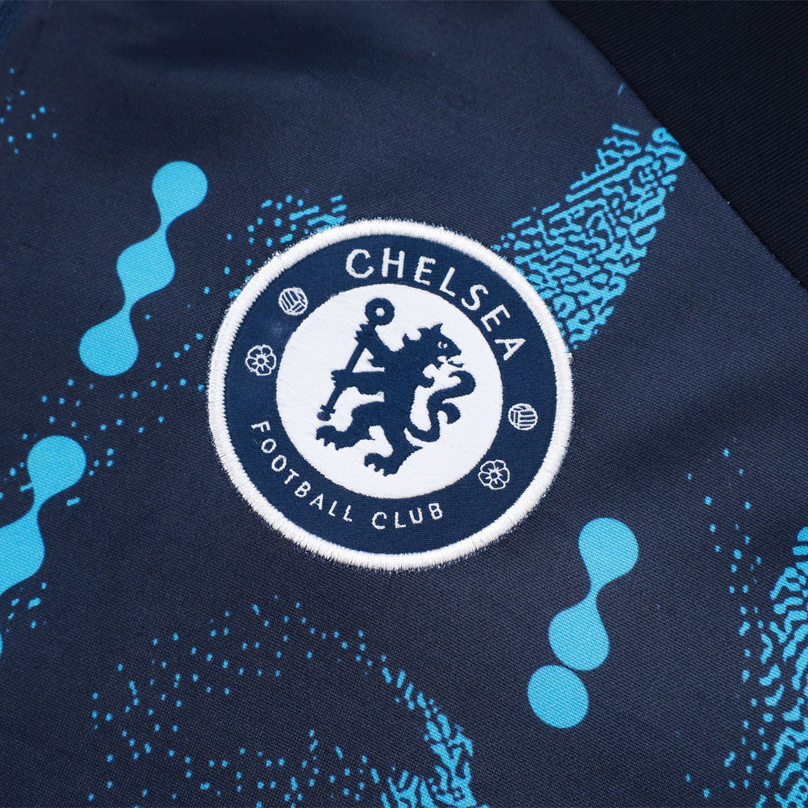 Higojerseys-C.H.E.L.S.E.A 24-25 Long Sleeve Training Set - Royal Blue with Blue Dots