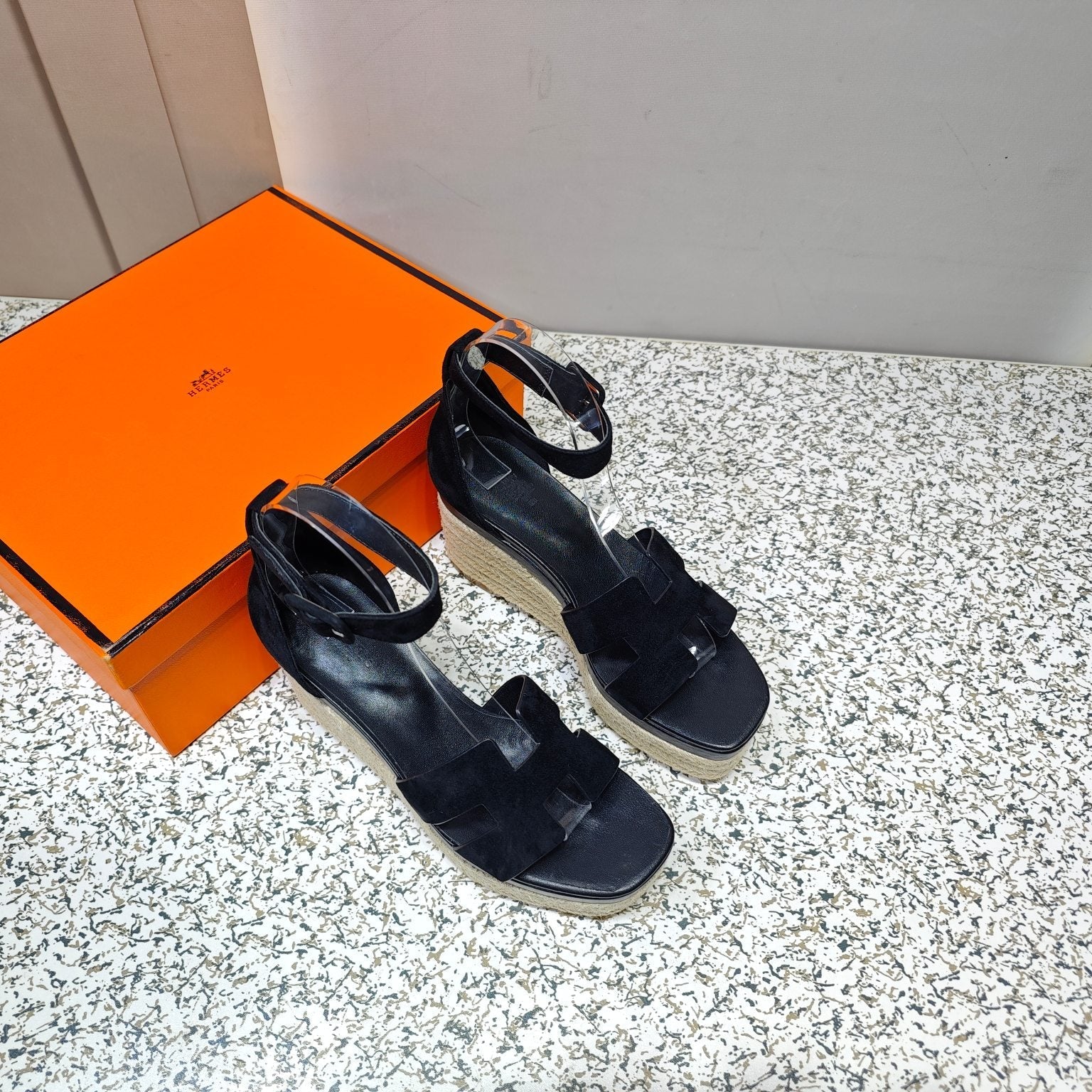 ELDA ESPADRILLE 80 BLACK SUEDE、mysite、Cacoeks