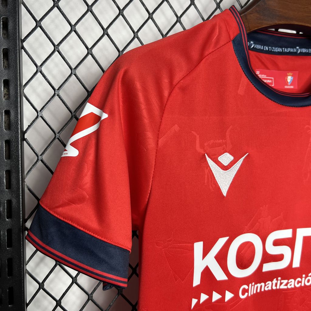 ManixJersey.com | Osasuna 24-25 Home Stadium Kids Kit -Customize Name, Number and Patch | Worldwide Shipping