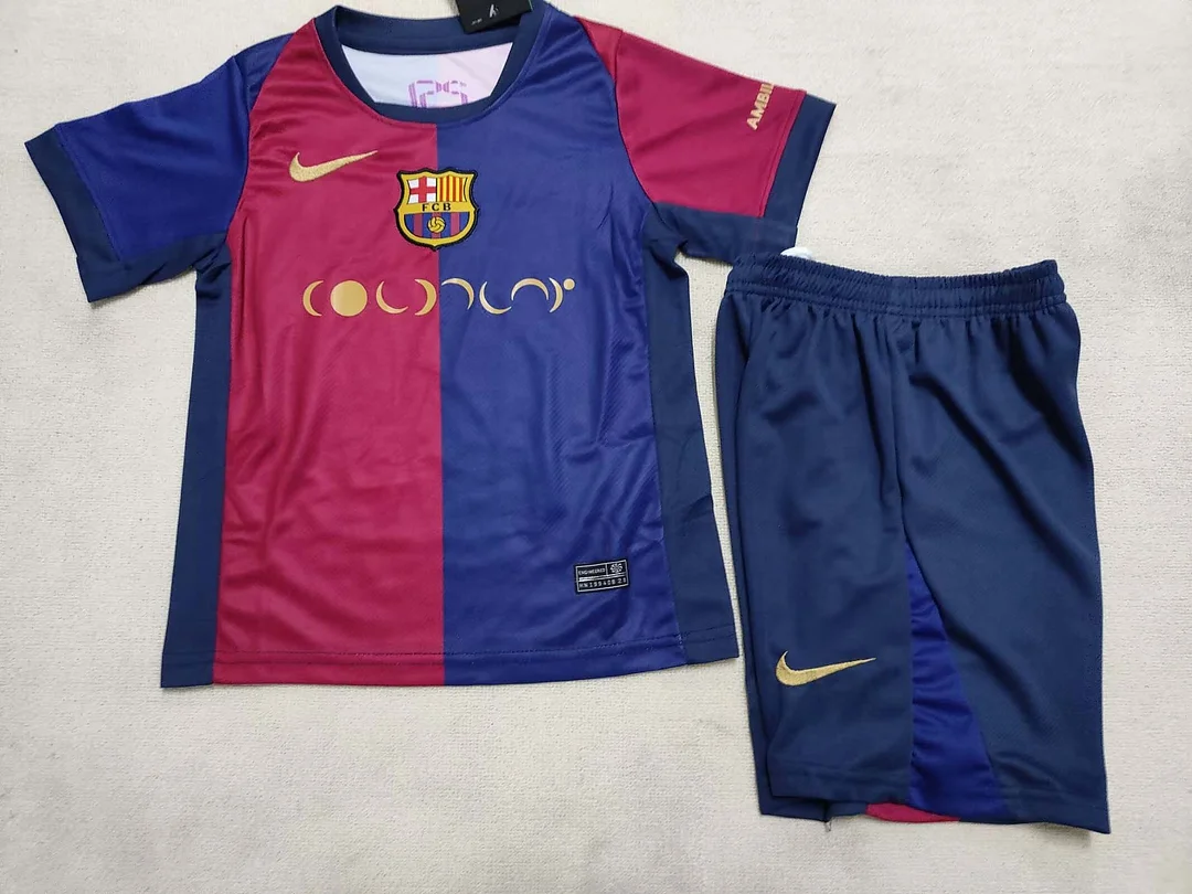 2024/2025 Barcelona Home (Moon Music) Football Jersey 1:1 Thai Quality Kids Size:football jersey mysite: unitedjerseyfootball 邓江浪:football
