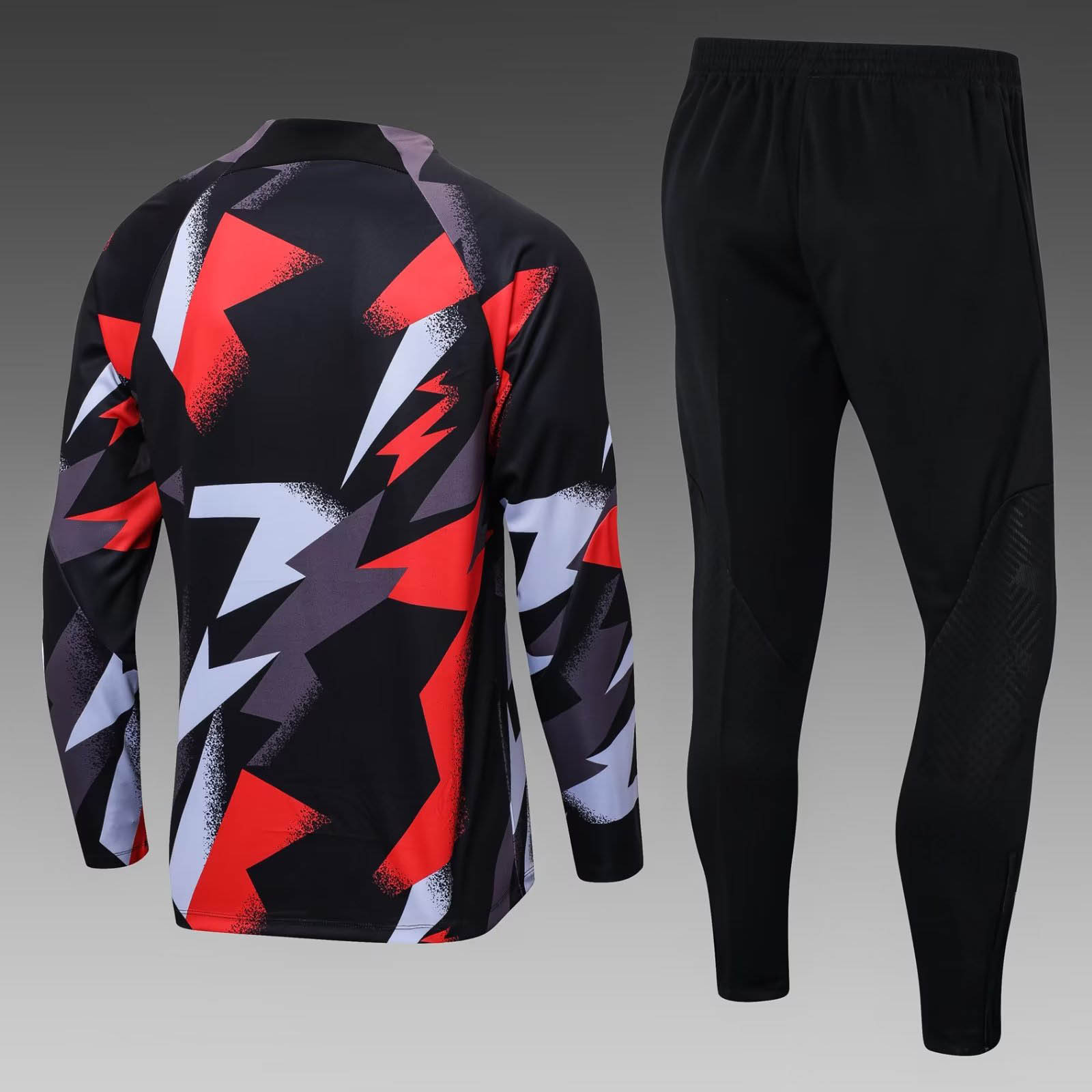 2022/2023 Psg Paris Saint-Germain Half-Pull Training Suit Red Gray Camouflage Set:football jersey mysite: unitedjerseyfootball 邓江浪:football