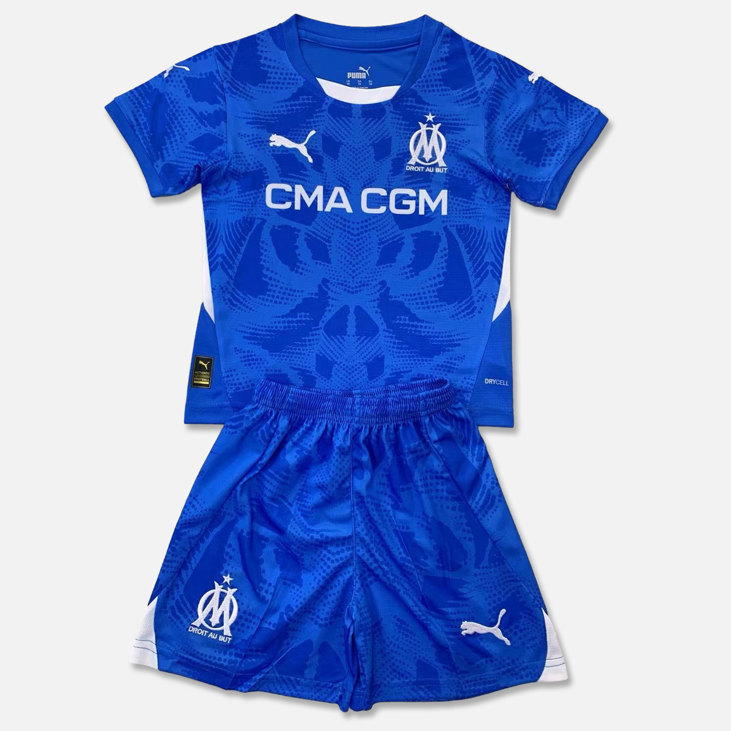 ManixJersey.com | Marseille 24-25 Blue Goalkeeper Kids Kit -Customize Name, Number and Patch | Worldwide Shipping