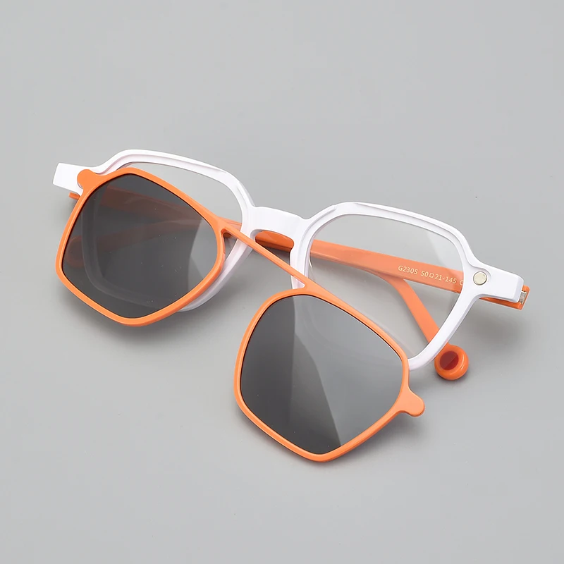 Colorful Clip On Sunglass Titanium Eyeglasses Vintage Optical Glasses Spectacle Frame Prescritpion Lens  G2305