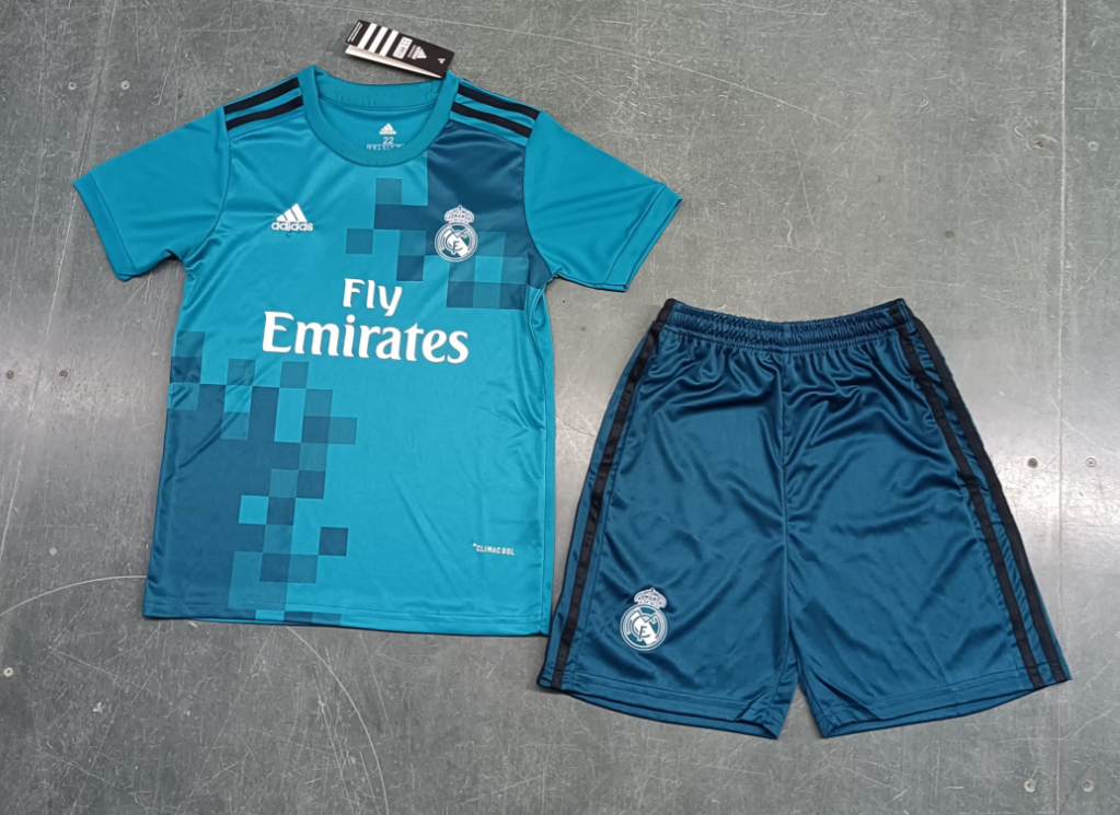 17/18 Retro Real Madrid Third Football Shirt Kids Size Suit-mysite Custom Football Kit- Nextkits