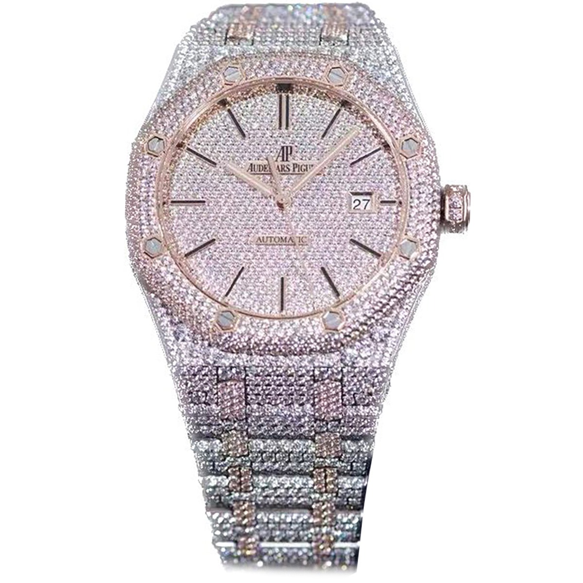 Audemars Piguet Royal Oak Selfwinding 15400SR.OO.1220SR.01 Iced Out Replica-fasswatch