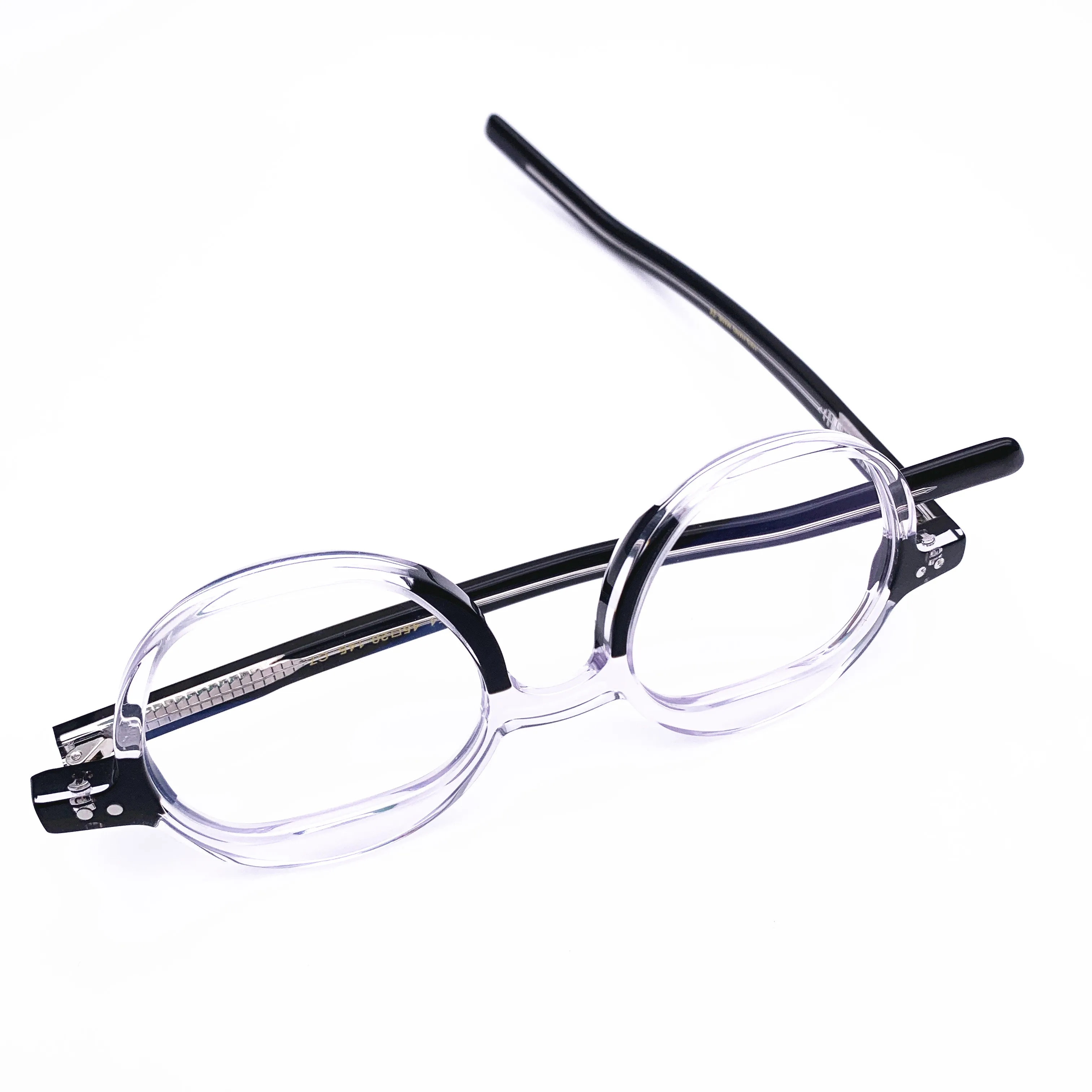 Belight Optiacl Acetate Round with Square Shape Glasses  Men Women  Prescription Eyeglasses Retro Optical Frame  Eyewear HP254