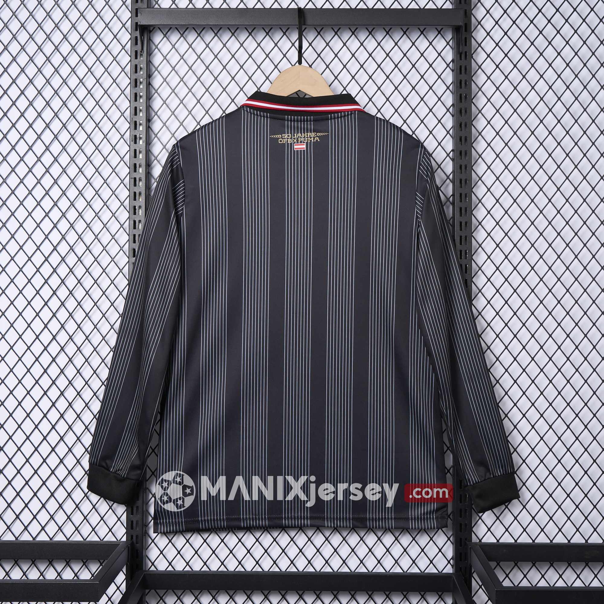 ManixJersey.com | Austria 2024 50th Anniversary Long Sleeve Jersey - Fans Version -Customize Name, Number and Patch | Worldwide Shipping