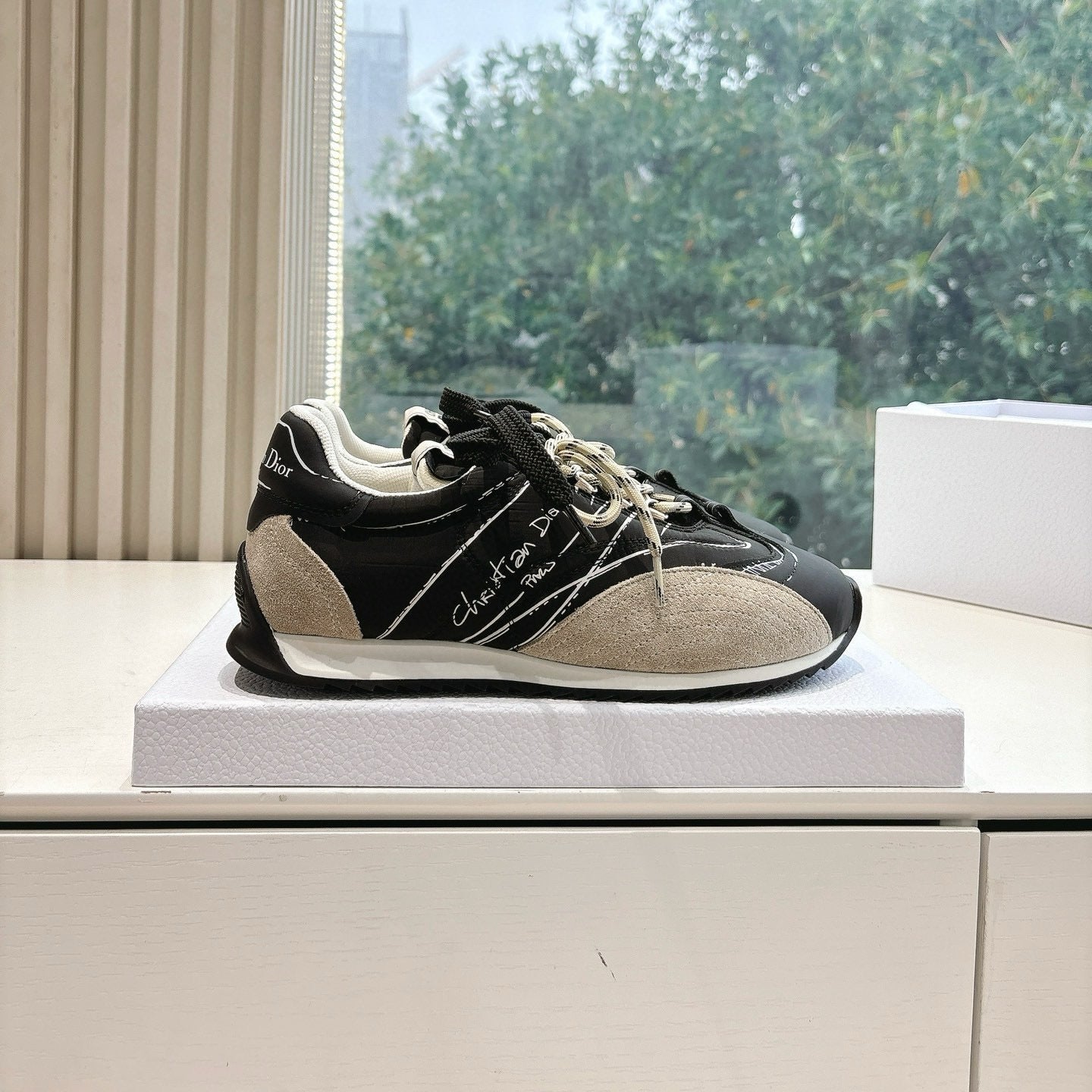 DIOR B30 SNEAKERS IN BLACK AND BEIGE SUEDE、mysite、Cacoeks